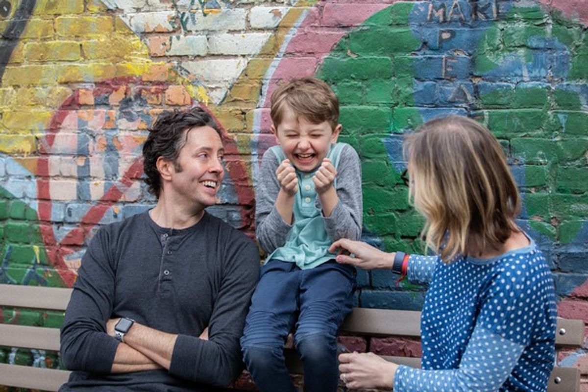 Bridget, Connor, and Greg Mills at 