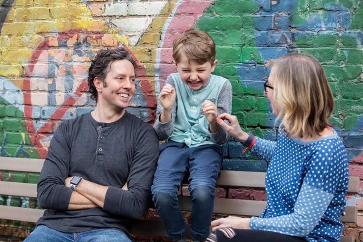 Bridget, Connor, and Greg Mills at 