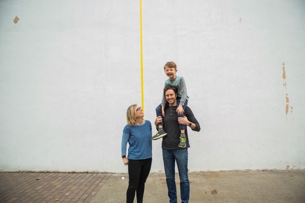 Bridget, Connor, and Greg Mills at 