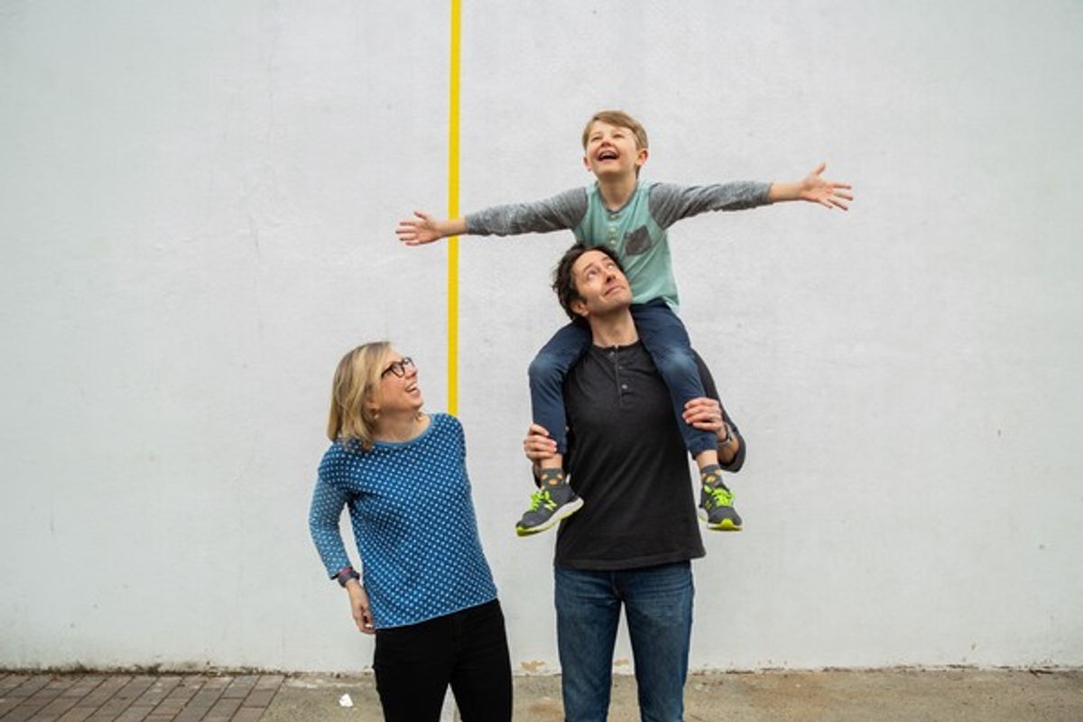 Bridget, Connor, and Greg Mills at 