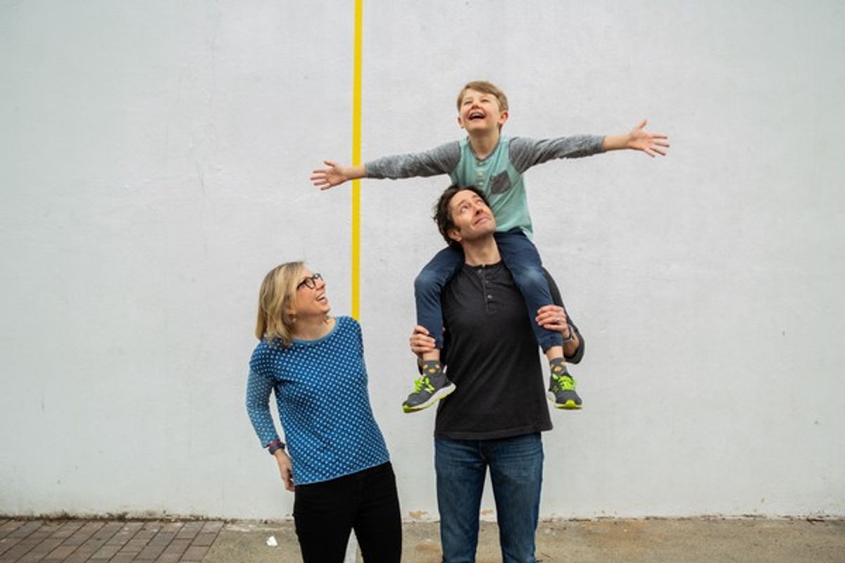 Bridget, Connor, and Greg Mills at 