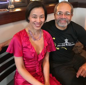 Lia Chang and Musical Director Nat Adderley, Jr. Photo by Jim Mirrione  Photo