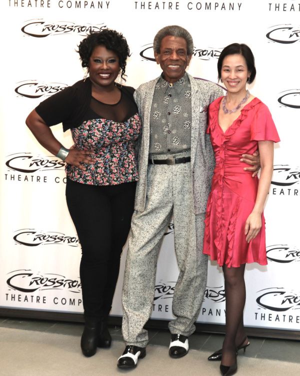 Johmaalya Adelekan, Director Andre De Shields and Lia Chang. Photo by Susan Settles Photo