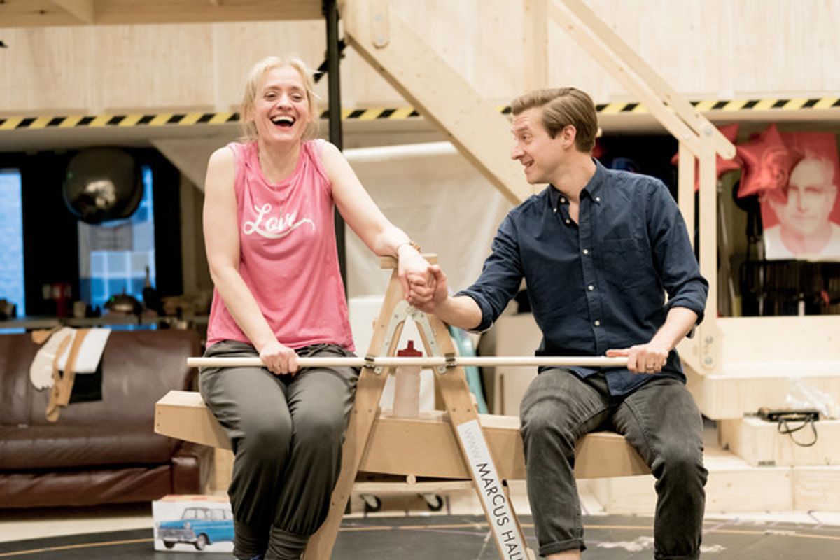 Anne-Marie Duff and Arthur Darvill at 