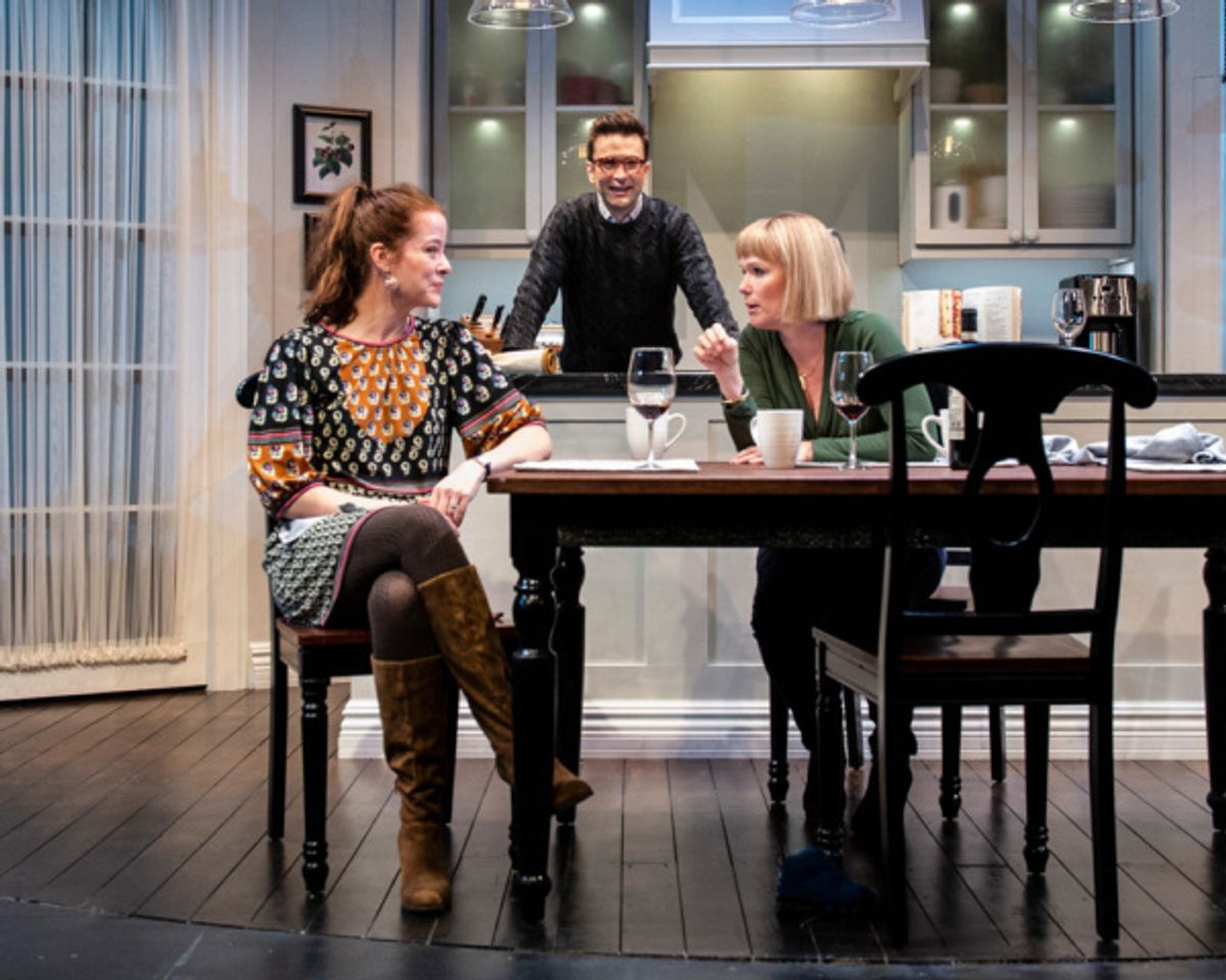 Everyman Theatre, Baltimore MD    DINNER WITH FRIENDS    Megan Anderson*, M. Scott McLean,  Beth Hylton*  Photo Credit: Teresa Castracane        *indicates Everyman Resident Company Member at 