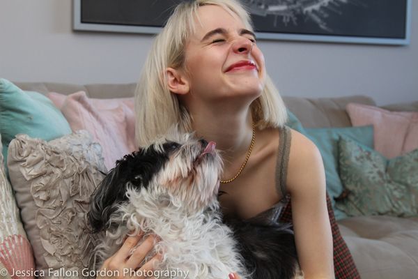 Tails of Broadway: Sophia Anne Caruso Cuddles Up with Pucci! Image