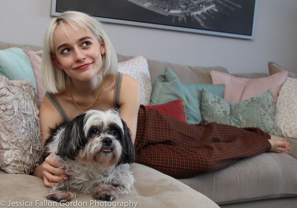 Tails of Broadway: Sophia Anne Caruso Cuddles Up with Pucci! Image