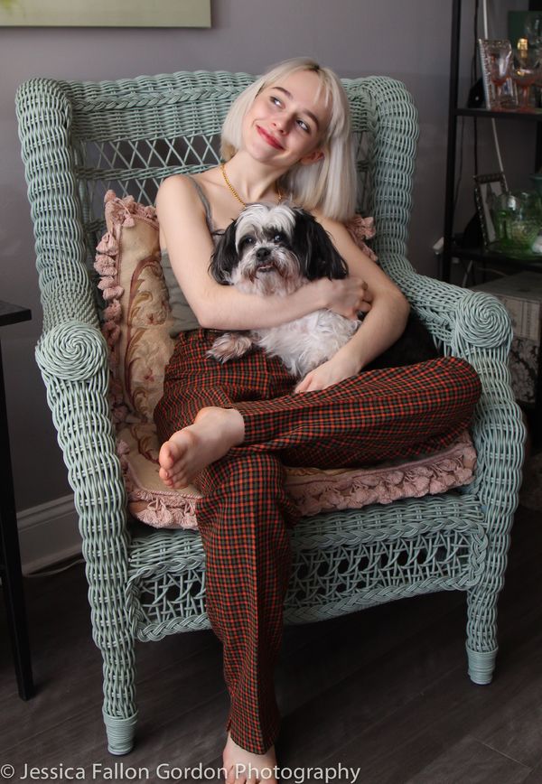 Tails of Broadway: Sophia Anne Caruso Cuddles Up with Pucci! Image