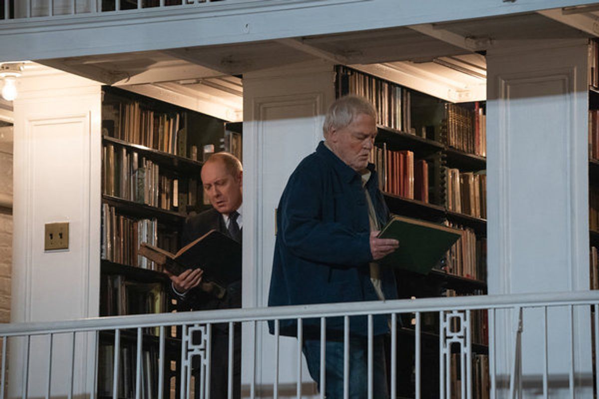 James Spader as Raymond 'Red' Reddington, Stacy Keach as Robert Vesco at 