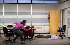 Tiffany Villarin, Justin Long, Ugo Chukwu @ BroadwayWorld Tiffany Villarin, Justin Long, Ugo Chukwu Photo