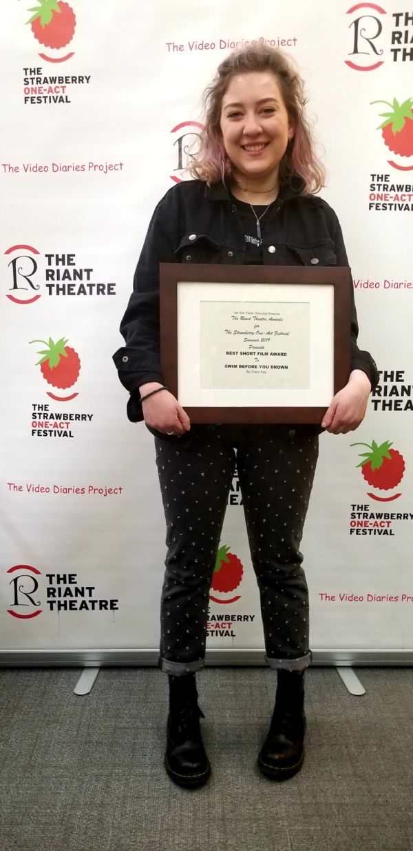 Ciara Kay BEST VIDEO DIARY AWARD for SWIM BEFORE YOU DROWN  Photo Credit: Van Dirk Fi Photo