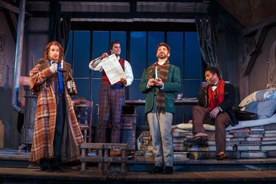 the four bohemians â€“ (left to right) Colline (Tyler Zimmerman), Rodolfo (Sean Photo