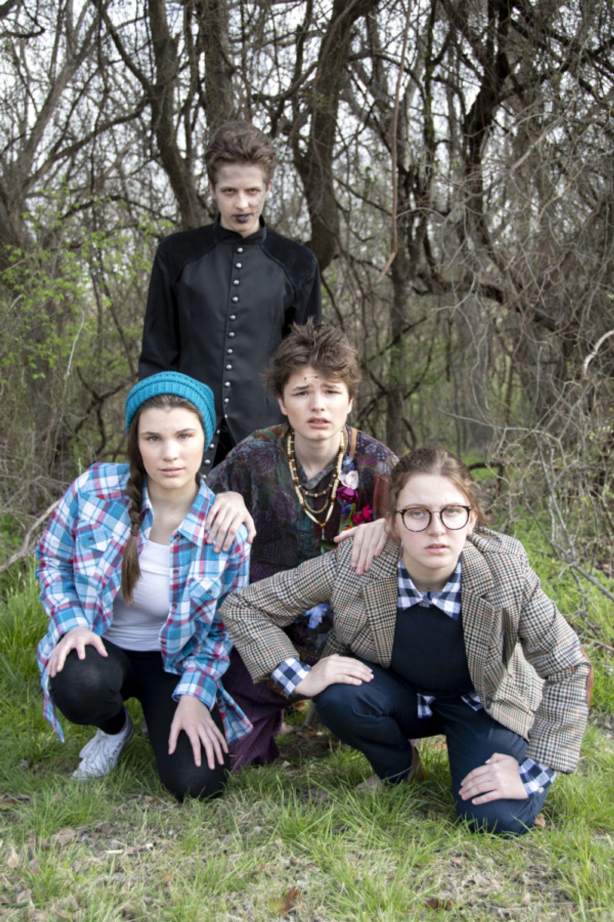 Madeline Carter, Peyton Nicholson, Calin Eastes, and Alexandra Gray in The Time Machine, Photograph by Jason Johnson-Spinos at 