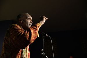 Ray Shell sings Starlight Express at Spoonfed NYC. Photo by Sekou Luke Studio.  Photo