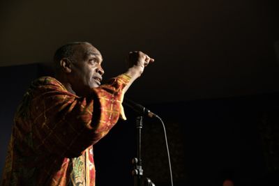 Ray Shell sings Starlight Express at Spoonfed NYC. Photo by Sekou Luke Studio.  Photo