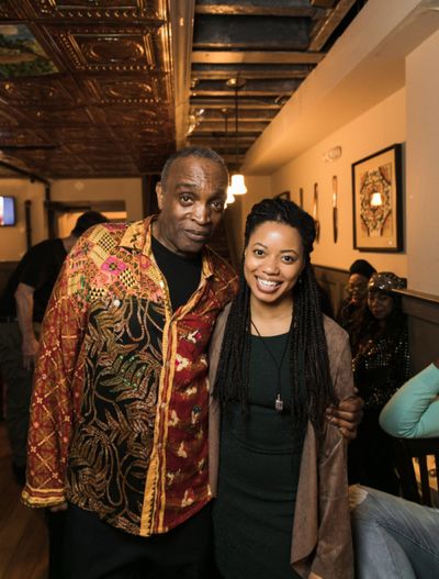 Ray Shell and actress Cynthia Nesbit. Photo by Sekou Luke Studio.  Photo