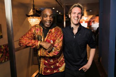 Ray Shell and music journalist Christian John Wikane before their live Q&A at Spoonfe Photo