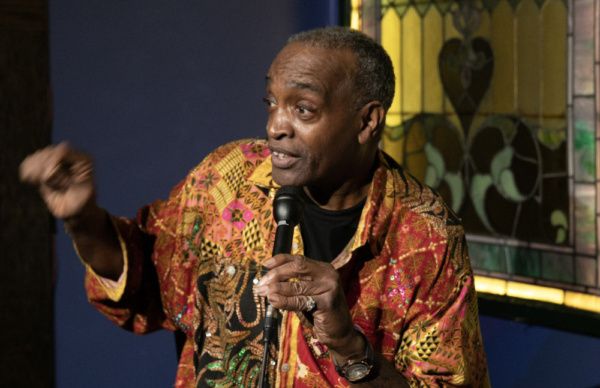 Ray Shell onstage at Spoonfed NYC during live Q&A to celebrate the 35th anniversary o Photo