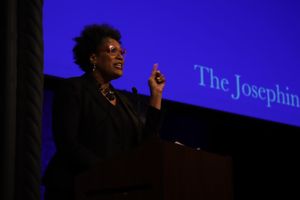 2019 Theatre Women Awards host Nancy Giles.    Photo credit: Karen Shook Photo
