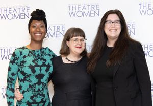LPTW Lucille Lortel Visionary Award recipients The Kilroys: Zakiyyah Alexander, Joy Meads, and Kelly Miller. Photo credit: Valerie Terranova @ BroadwayWorld LPTW Lucille Lortel Visionary Award recipients The Kilroys: Zakiyyah Alexander, Joy M Photo