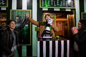 Alex Brightman host first of weekly Live Game Shows in front of the Winter Garden The Photo