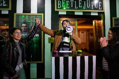 Alex Brightman host first of weekly Live Game Shows in front of the Winter Garden The Photo