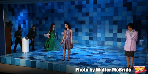 Megan Hill, Tiffany Villarin and Jeanne Sakata with cast Photo