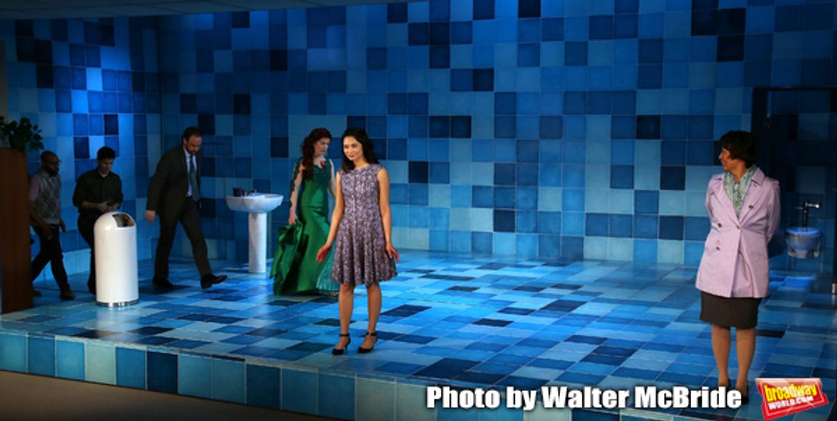 Megan Hill, Tiffany Villarin and Jeanne Sakata with cast  at 