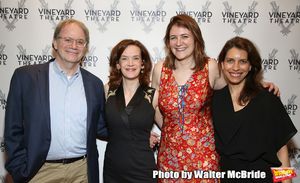 Douglas Aibel, Margot Bordelon, Mara Nelson-Greenberg and Sarah Stern attending the Opening Night Afterparty for The Vineyard Theatre production of "Do You Feel Anger?" at the Vineyard Theatre on April 2, 2019 in New York City. @ BroadwayWorld Douglas Aibel, Margot Bordelon, Mara Nelson-Greenberg and Sarah Stern attending the O Photo