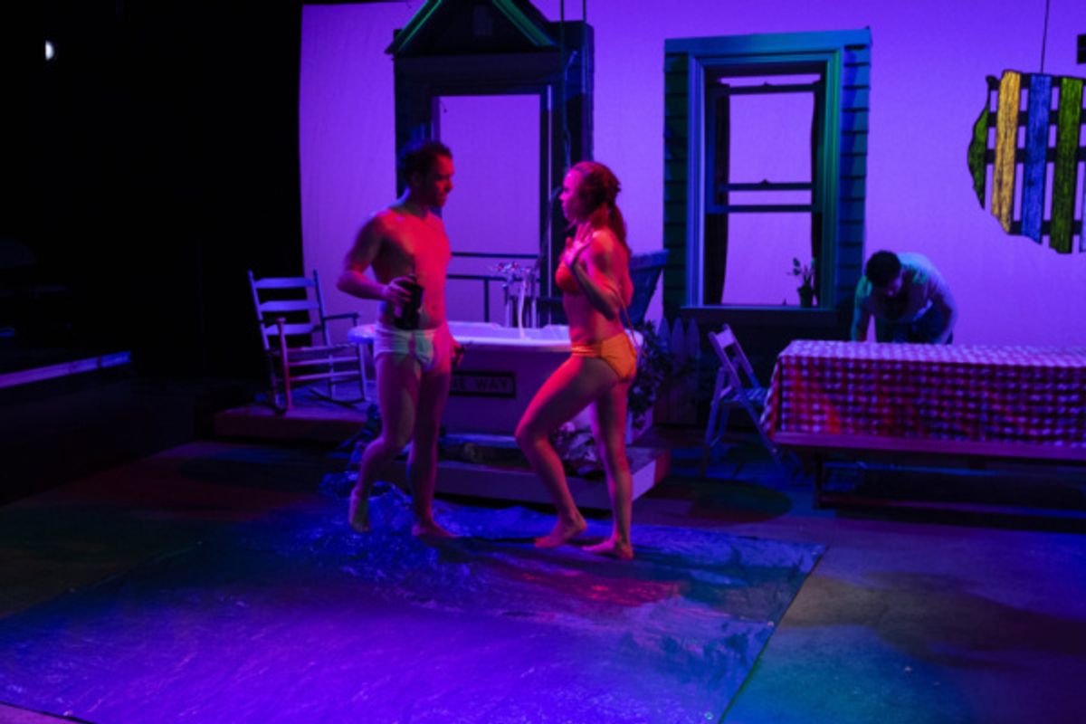 Drew Barksdale and Katie Muldowney in bobrauschenbergamerica.    Photo by Scott Wynn at 