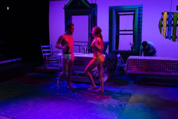 Drew Barksdale and Katie Muldowney in bobrauschenbergamerica.    Photo by Scott Wynn Photo