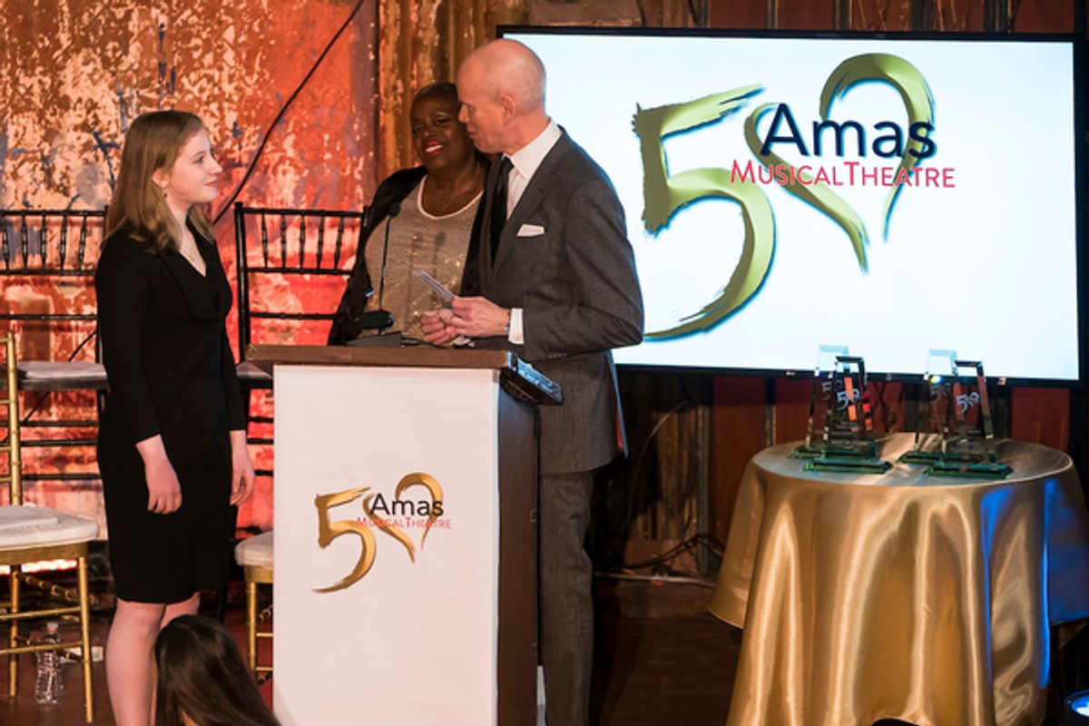 Amas Scholarship Winner Emily Lang, Lillias White, James White
 at 