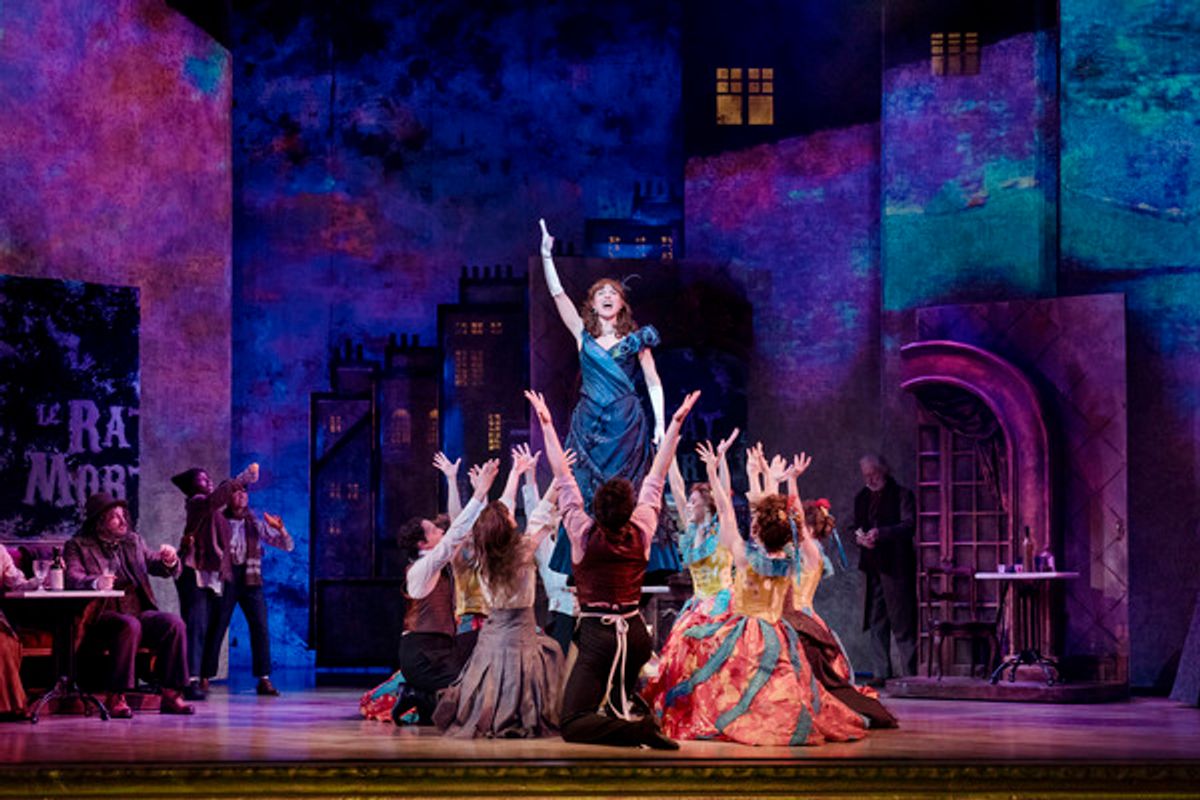 Jenny Powers (top center) as Antoinette and the company of Marie, Dancing Still  at 