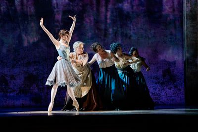 Tiler Peck as Young Marie and the company of Marie, Dancing Still Photo