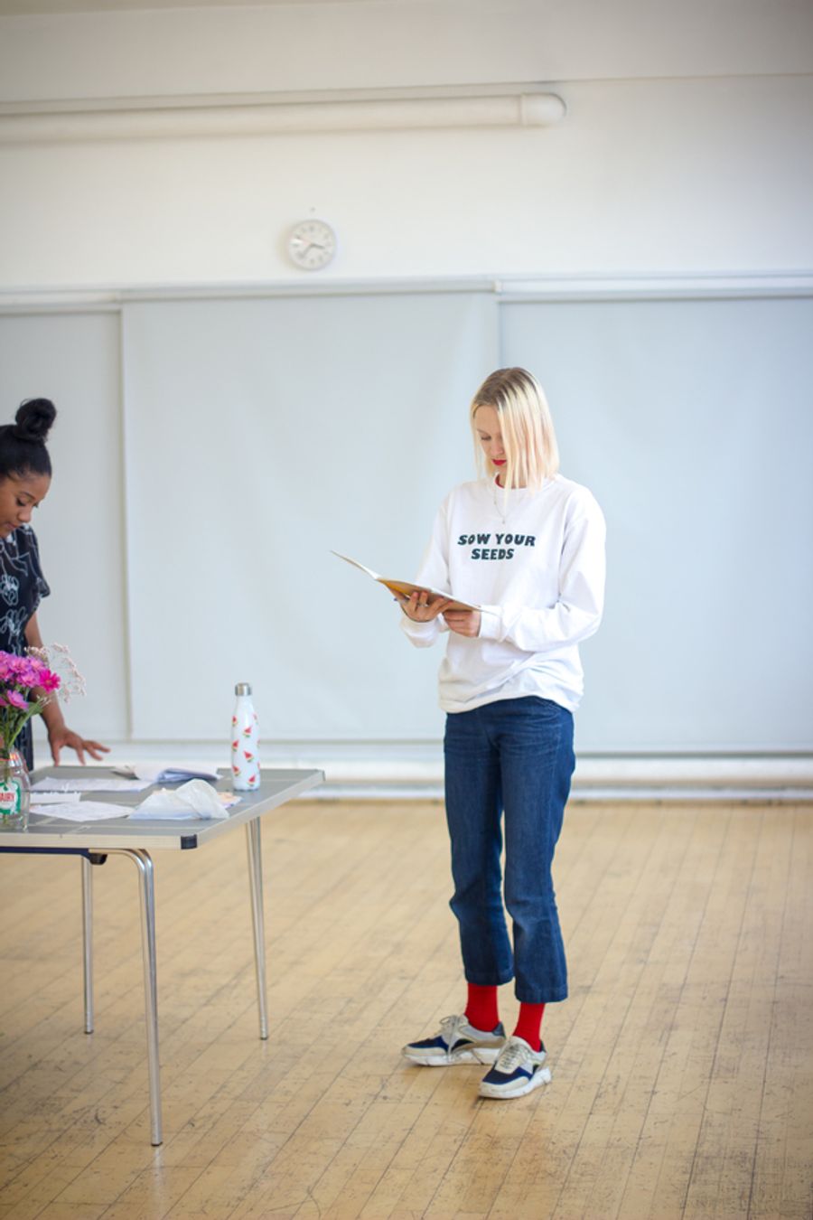 Photo Flash: First Look At FUNERAL FLOWERS In Rehearsal Image