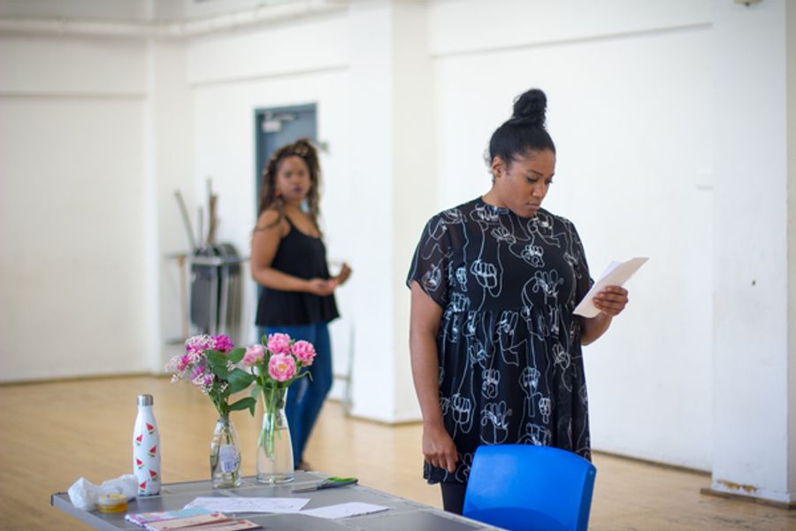 Photo Flash: First Look At FUNERAL FLOWERS In Rehearsal Image