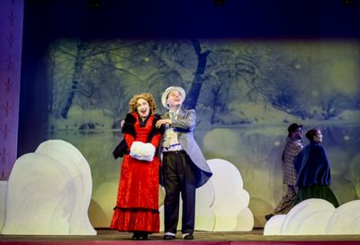 Miss Evangeline Barley (Shoshana Liberman) and Asquith D''Ysquith, Jr. (Edward Emmi)  Photo