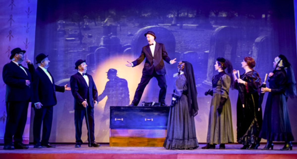 The cast of the Milburn Stone Theatre?s production of ?A Gentleman?s Guide to Love & Murder? April 5-14, 2019. Photo Credit: Scott Serio at 