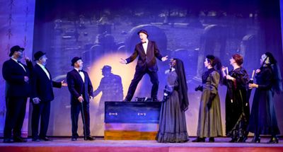 The cast of the Milburn Stone Theatre?s production of ?A Gentleman?s Guide to Love &  Photo