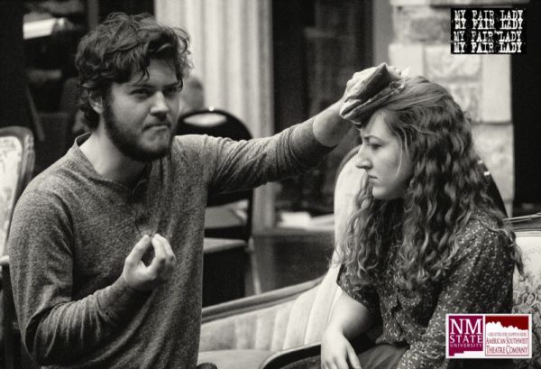 Making MY FAIR LADY @ NMSU THEATRE ARTS  Adam Logan in the role of Henry Higgins & Je Photo