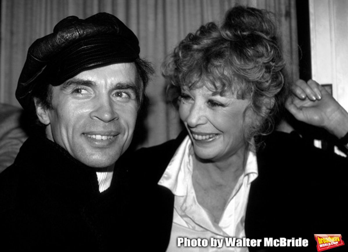 Gwen Verdon and Rudolf Nureyev attend an after party at Lincoln Center on April1, 1981 in New York City. at 