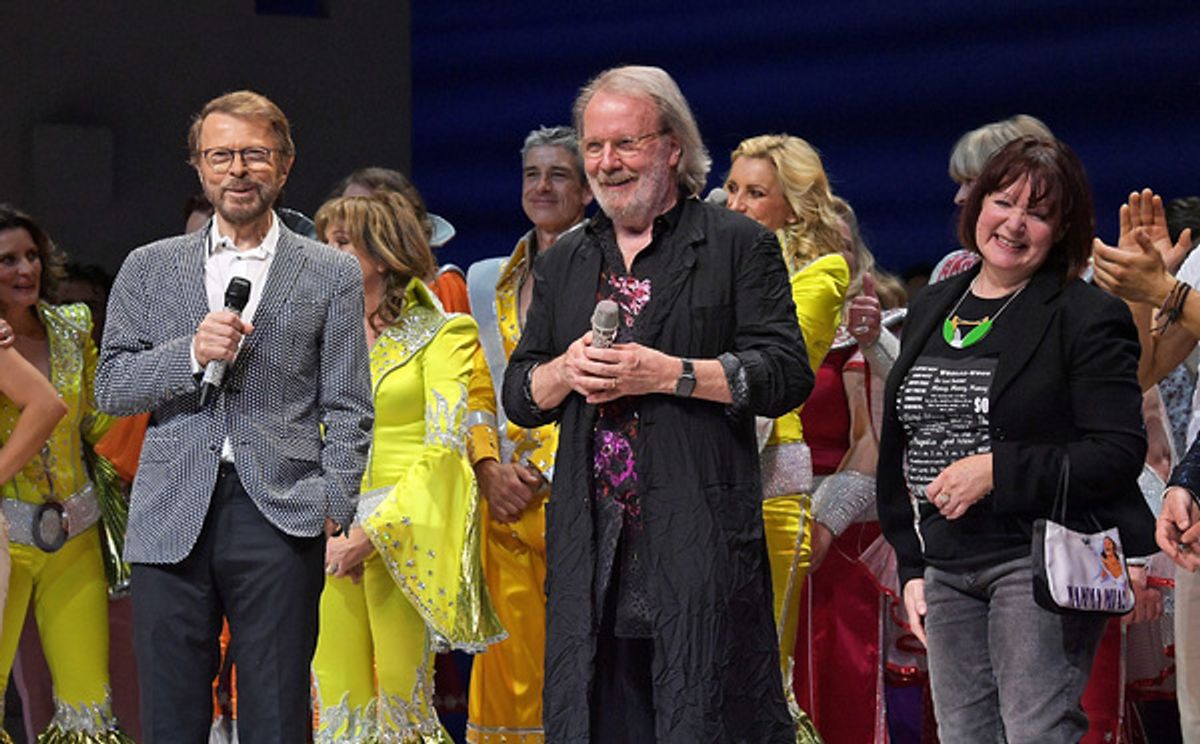 Bjorn Ulvaeus, Benny Andersson and Catherine Johnson at 