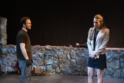Drew Barksdale and Kelsey Irene Markey in LILA ON THE WALL. Photo by Scott Wynn Photo