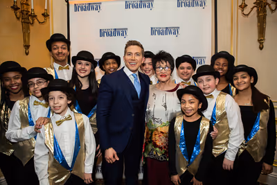 Chita Rivera, Students from IS 278, and Baruch Shemtov Photo