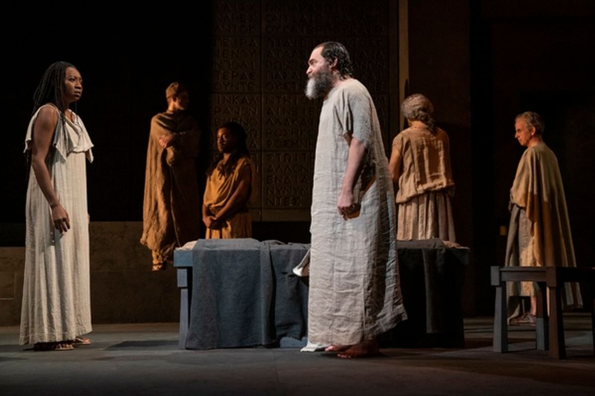 Miriam A. Hyman, Michael Stuhlbarg, and the company of Socrates at 