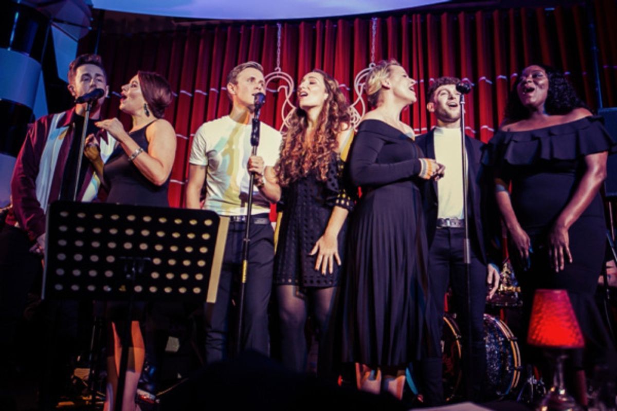 Closing the show Nick Butcher, Laura Tebbutt, Rob Houchen, Emma Kingston, Rebecca Lock, Greg Bernstein, Claudia Kariuki at 