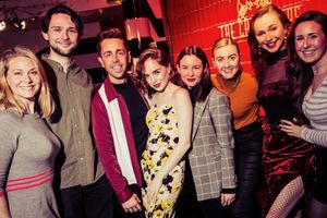 The cast of Half A Sixpence Emma Williams, Alex Hope, Nick Butcher, Louisa Connolly-Burnham, Rebecca Jane Davis, Bethany Huckle, Jennifer Louise Jones and Devon-Elise Johnson. @ BroadwayWorld The cast of Half A Sixpence Emma Williams, Alex Hope, Nick Butcher, Louisa Connolly-B Photo