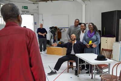 Arinze Kene, Martin Simhangbe, Wendell PIerce, and Sharon D. Clarke Photo