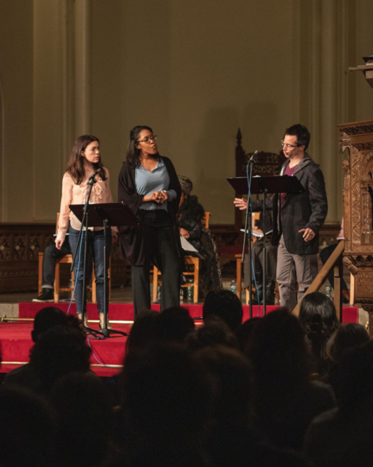 Anne Hansen, Shaun Fauntleroy, and Gregg Mozgala at 