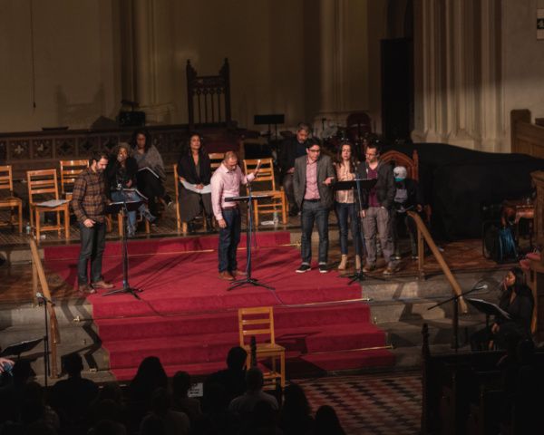 Christopher J. Domig, Rajesh Bose, James Yaegashi, Anne Hansen, and Gregg Mozgala Photo